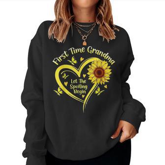 Grandmother First Time Grandma Let The Spoiling Begin Women Sweatshirt - Thegiftio UK