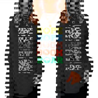 Hope Nope Doom Boom Roar More Man Vinatge Women Sweatshirt | Seseable FR