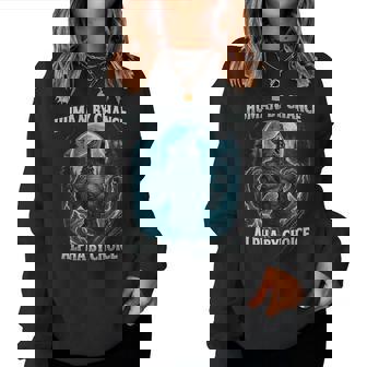 Human By Chance Alpha By Choice Sarcastic Meme Women Sweatshirt | Seseable FR