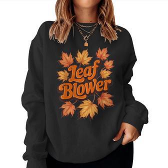 Leaf Blower Fall Autumn Costume Matching Outfit Women Sweatshirt - Thegiftio UK