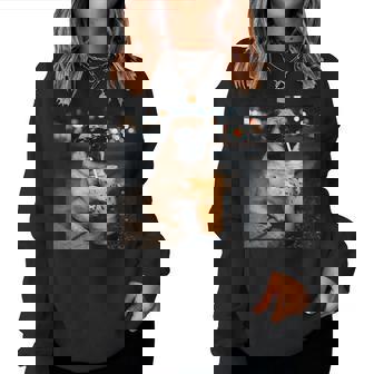 Pug Drinking Iced Coffee Cute Dog Meme Humor Women Sweatshirt - Seseable