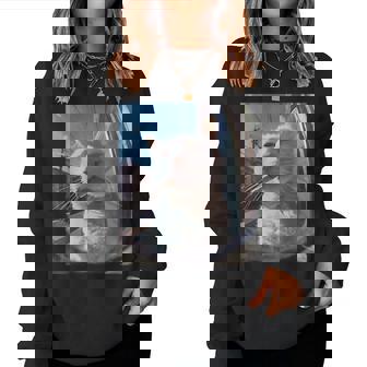 Smoking Cat Meme For Women Women Sweatshirt | Seseable FR