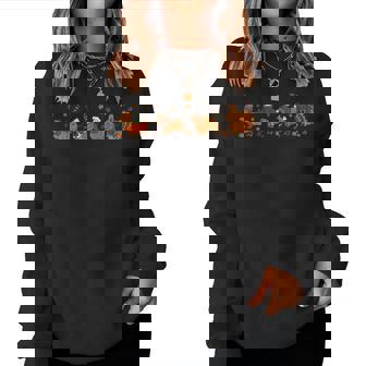 Thanksgiving Dachshund Turkey Gobble Wiener Dog Fall Women Sweatshirt | Seseable FR