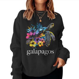 Galapagos Islands Sea Turtle Ecuador Scuba Diving Souvenir Women Sweatshirt - Thegiftio