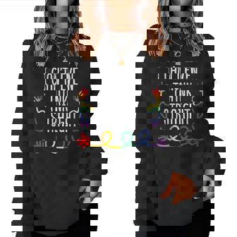 Gay Pride I Cant Even Think Straight Lgbtq Ally Women Women Sweatshirt - Monsterry