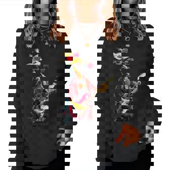 Girafe Mignonne Jouant De La Guitare Guitariste Animalaint-Valentin Sweat-shirt pour femme - Cadeauxyz