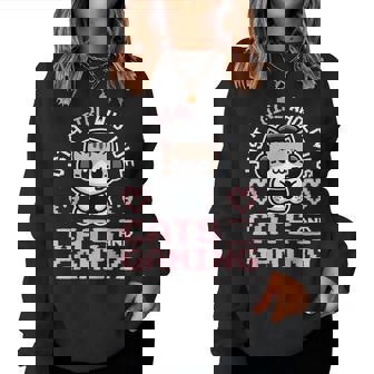 Girl Gaming And Cats Female Gamer Women Sweatshirt | Mazezy