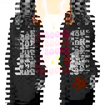 Girl Retro Boone Groovy Flower First Name Personalized 80'S Women Sweatshirt | Mazezy