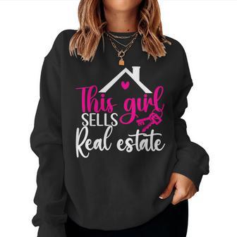 This Girl Sells Real Estate Female Realtor Women Sweatshirt - Thegiftio UK