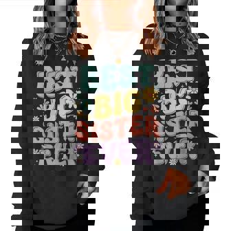 Girls Baby Announcements Cute Big Sister Women Sweatshirt - Thegiftio