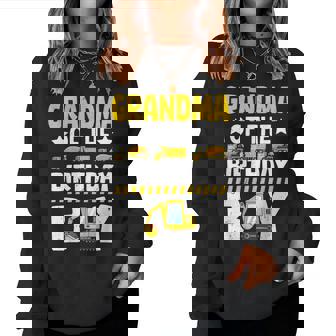 Grandma Of Birthday Boy Construction Theme Party Matching Women Sweatshirt - Thegiftio
