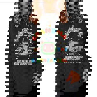 Grandma Of The Birthday Girl Melon Family Matching Women Sweatshirt - Monsterry