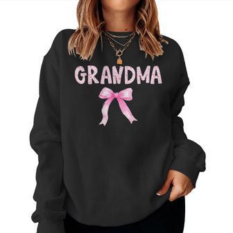 Grandma Birthday Squad Matching Coquette Bow Family Party Women Sweatshirt - Thegiftio UK