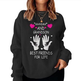 Grandma And Grandson Best Friends For Life Women Sweatshirt - Thegiftio