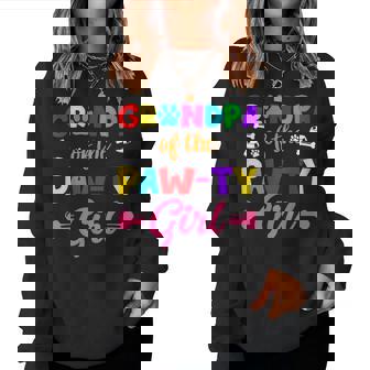 Grandpa Of The Paw-Ty Girl Dog Family Matching Party Women Sweatshirt - Thegiftio