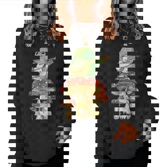 Grenouille Pour Homme Et Motif Champignons Sweat-shirt pour femme - Cadeauxyz