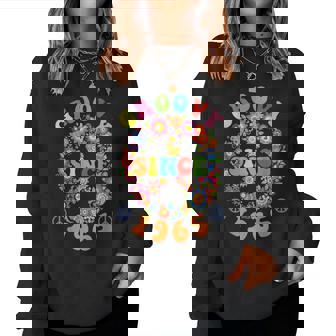 Groovyince 1965 Peaceintage Fête D'anniversaire Hippie Lovers Sweat-shirt pour femme - Cadeauxyz