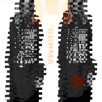 Gunma Like A Normal Grandma But More Fun And Owns Guns Women Sweatshirt | Mazezy