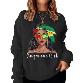 Guyanese Souvenirs Products Woman Flag Girl Guyana Women Sweatshirt - Thegiftio UK