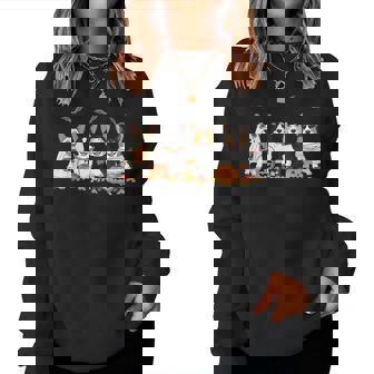 Halloween Corgi Ghost Spooky Corgi Lovers Dog Mama Papa Women Sweatshirt - Monsterry