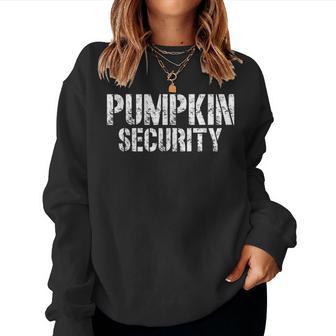 Halloween Dad Mom Daughter Adult Costume Pumpkin Security Women Sweatshirt - Thegiftio UK