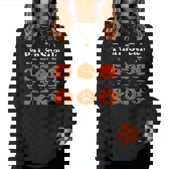 Halloween Pain Scale Pumpkin Faces Pain Chart Nurse Women Sweatshirt - Monsterry