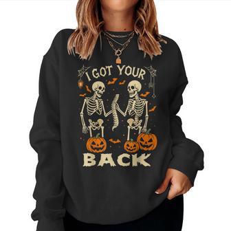 Halloween Skeleton Sarcastic Bone I Got Your Back Women Sweatshirt - Thegiftio UK