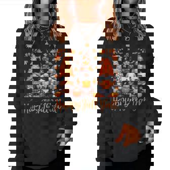 Happy Fall Y'all Gnome Autumn Thanksgiving Women Sweatshirt | Mazezy