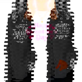 Happy Galentine's Day Galentine Squad Friends Girls Women Sweatshirt - Monsterry