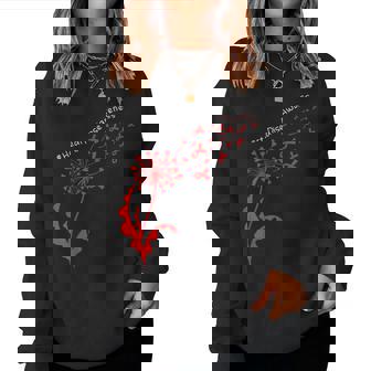 Heart Health Dandelion Heart Disease Awareness Chd Support Women Sweatshirt - Monsterry