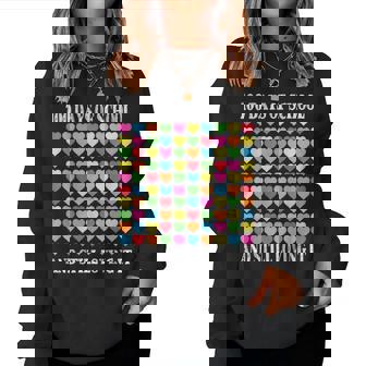 Heart Love 100 Days Ofchool Teacher Boy Girl レディーススウェットシャツ - Kawaiitshirt