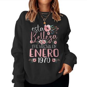 Hecha En Enero 1970 Regalo 56 Años Cumpleaños Sudadera Mujer - Regaloses