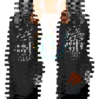 Hello Eight Est 2017 8 Years Old 8Th Birthday Girls Boys Women Sweatshirt | Seseable CA