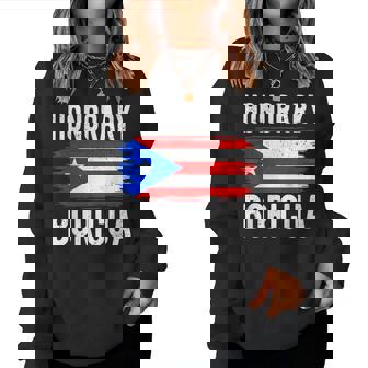 Honorary Boricua Puerto Rico Flag Boricua Husband Wife Women Sweatshirt | Mazezy