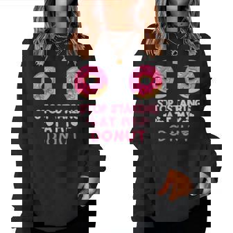 Humoristique Toptaring At My Donut Boob Pour Manche Longue Sweat-shirt pour femme - Cadeauxyz
