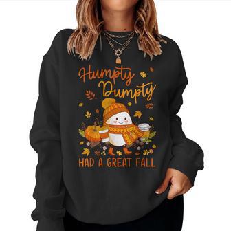 Humpty Dumpty Had A Great Fall Happy Fall Y'all Autumn Women Sweatshirt - Thegiftio UK