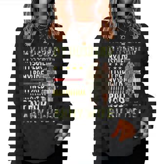 My Husband My Soldier My Pride My World Proud Army Wife Women Sweatshirt | Seseable CA