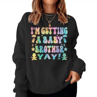 I'm Getting A Baby Brother New Baby Gender Reveal Boy Girls Women Sweatshirt - Thegiftio UK