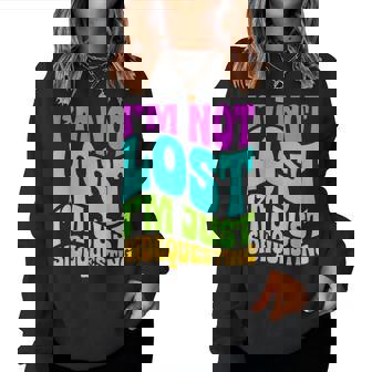 I’M Not Lost I’M Just Sidequesting – Rave Edm Groovy Women Sweatshirt | Mazezy
