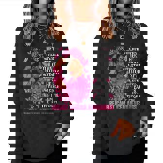I'm The Storm Black Warrior Pink Ribbon Breast Cancer Women Sweatshirt - Monsterry
