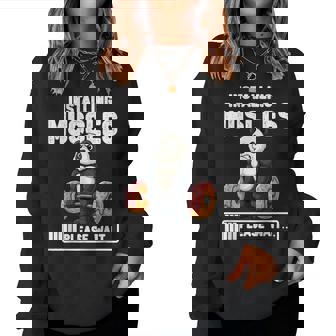 Instalando Músculos Panda Levantando Donuts Divertido Gimnasio Meme Sudadera Mujer - Regaloses