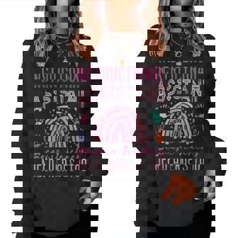 Instructional Assistant Because Teacher Need Hero Learning Women Sweatshirt - Thegiftio