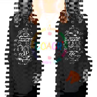 Instructional Coach Squad Teacher Assistant Support Team Women Sweatshirt - Thegiftio