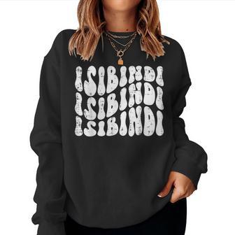Isibindi Groovy Wavy Style School Spirit Wear Women Sweatshirt - Thegiftio UK
