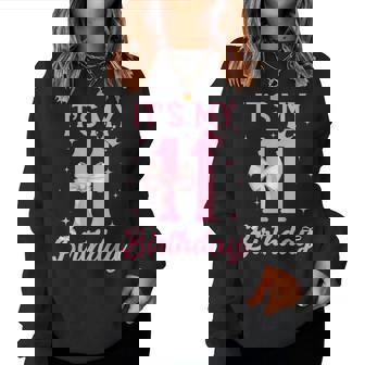 It's My 11Th Birthday Girl Coquette Bow 11 Yr Old Aesthetic Women Sweatshirt | Seseable CA