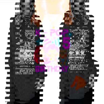 It's My 5Th Birthday Cute Chibi Kpop 5Th Birthday Girl Women Sweatshirt | Seseable CA