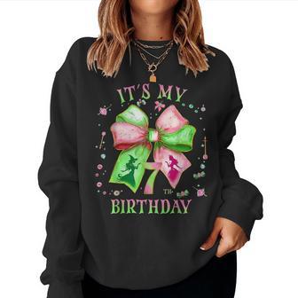 It's My 7Th Birthday Girl Witch Pink And Green 7 Year Old Women Sweatshirt - Thegiftio UK