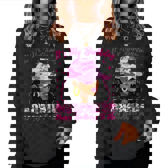 It's My Birthday Aquarius Black Woman Pink Camo Women Sweatshirt | Mazezy