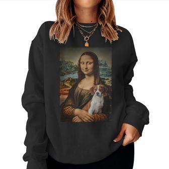 Jack Russel Mona Lisa Pittura Artistica Cane Mamma Papà Women Sweatshirt - Novitaregali