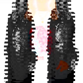 Japanese Lily Anime Flower Spider Lover Aesthetic Otaku Women Sweatshirt - Monsterry